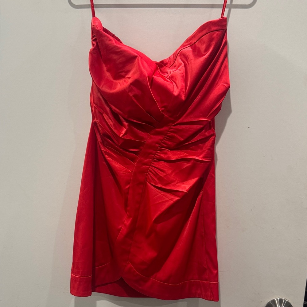 CeCe Red Satin Dress